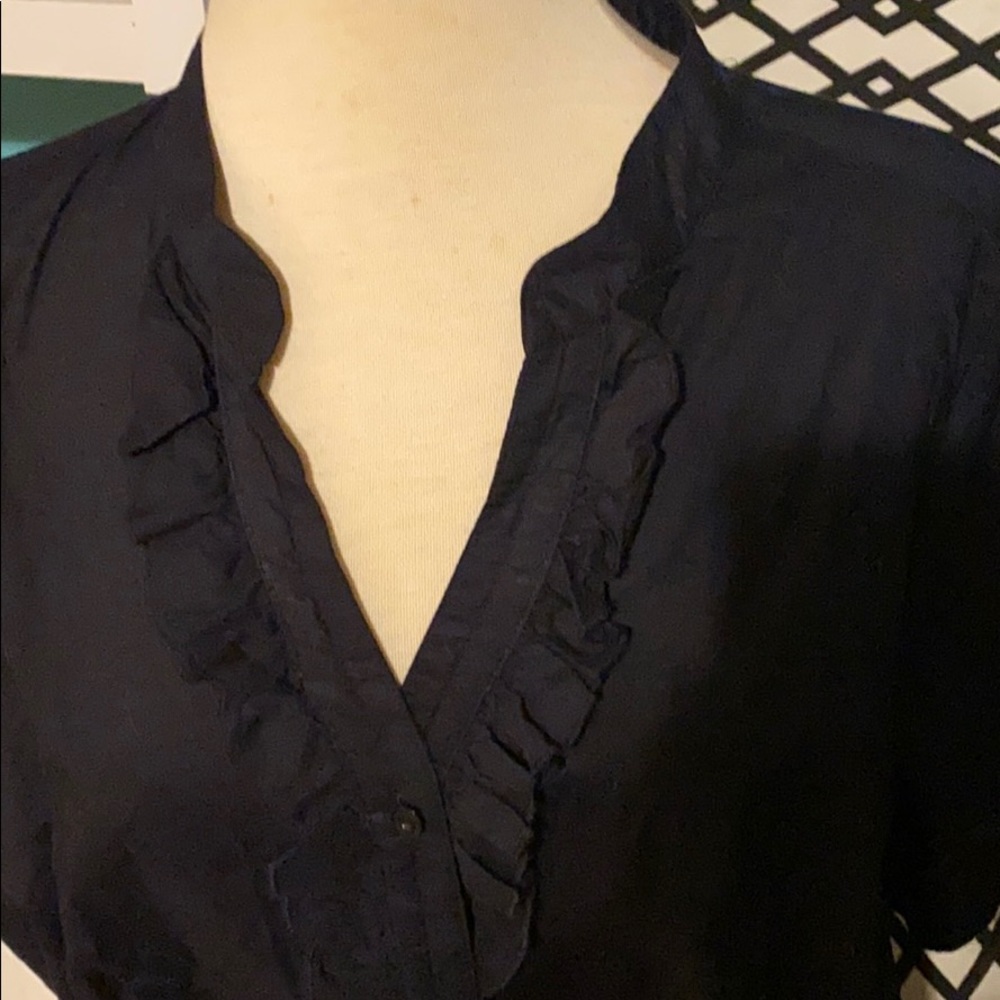 Black cotton button up